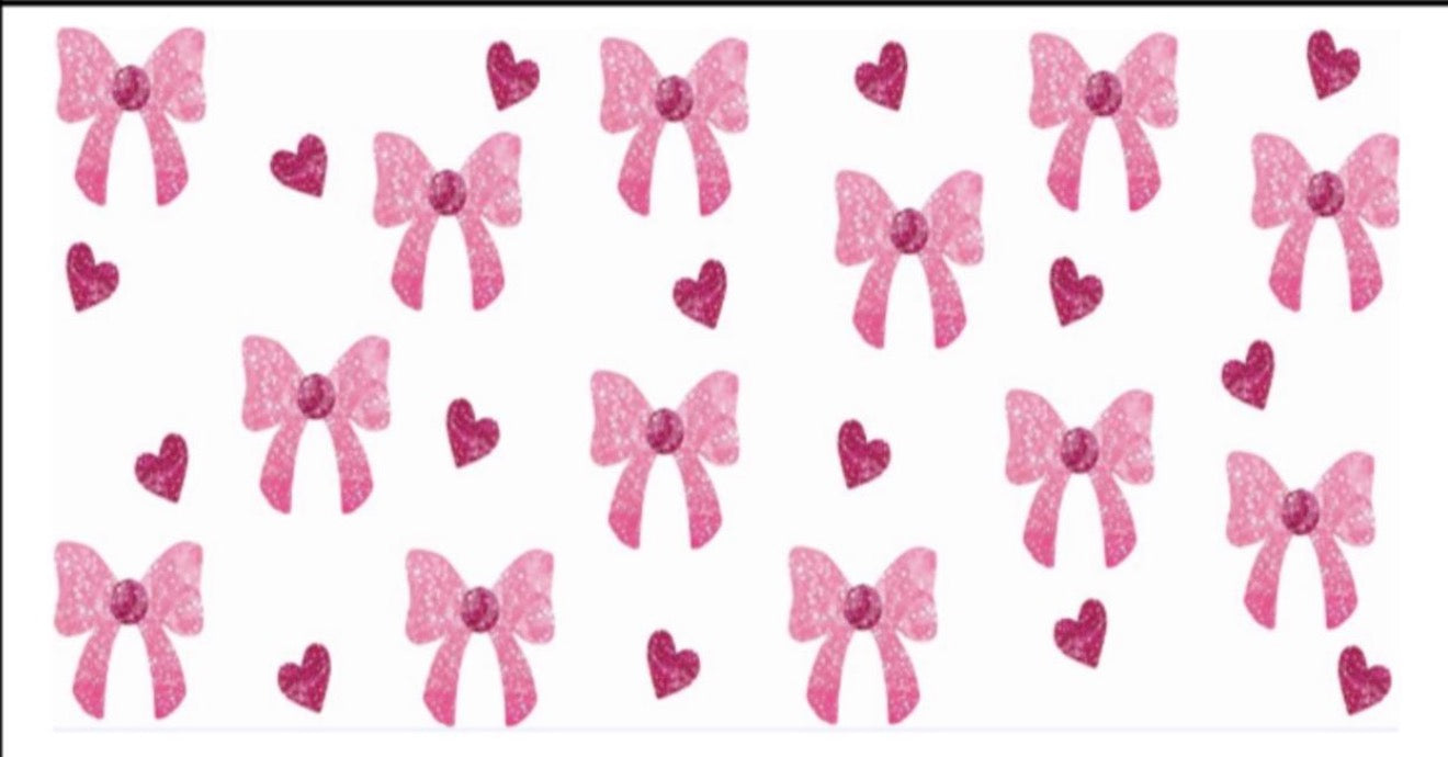 Pink bows and hearts