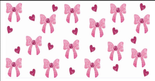 Pink bows and hearts