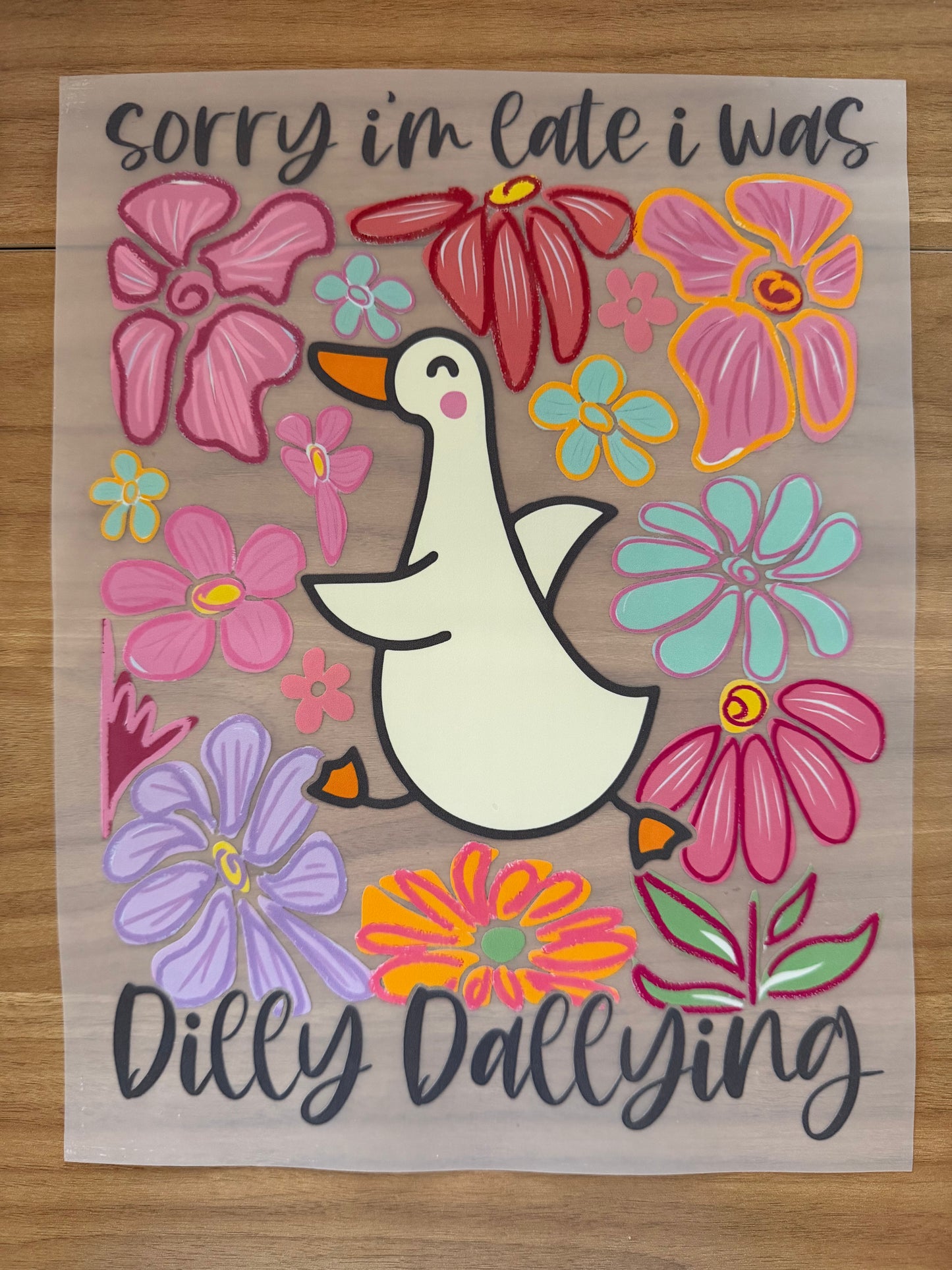 Dilly Dallying Goose Transfer