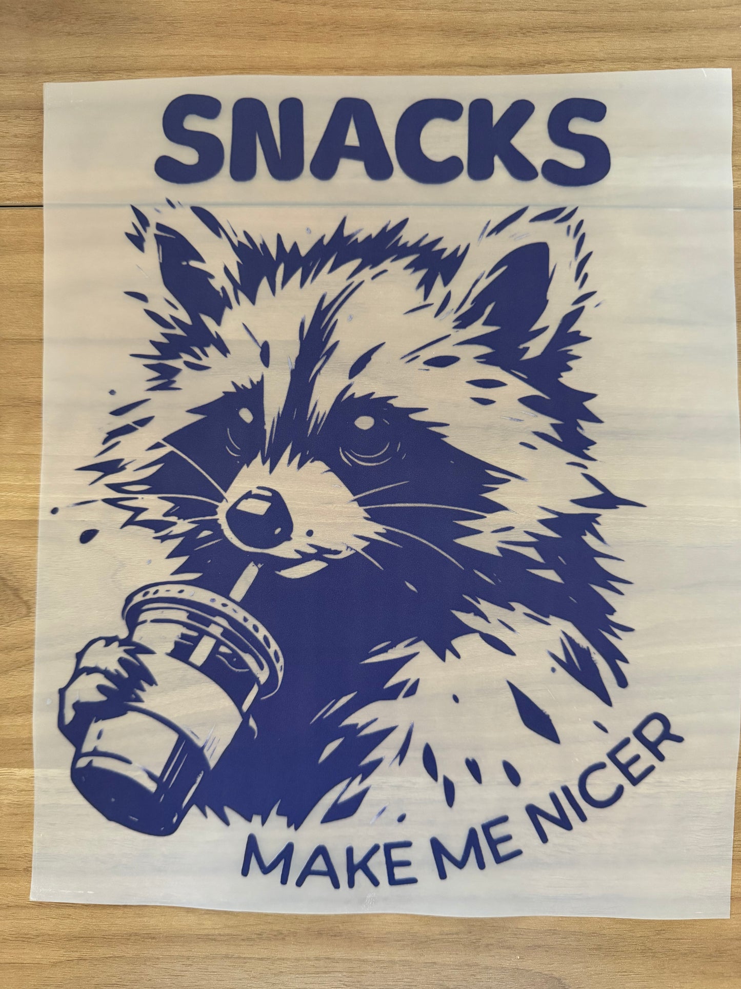 Snacks Make me Nicer Transfer