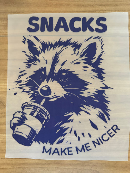 Snacks Make me Nicer Transfer